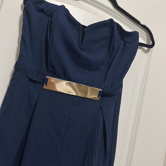 Navy Pant Romper - Picture 3 of 4